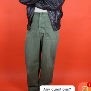 GUC Vintage U.S. Army OG-107 Fatigue Pants cotton sateen Military- size S/M